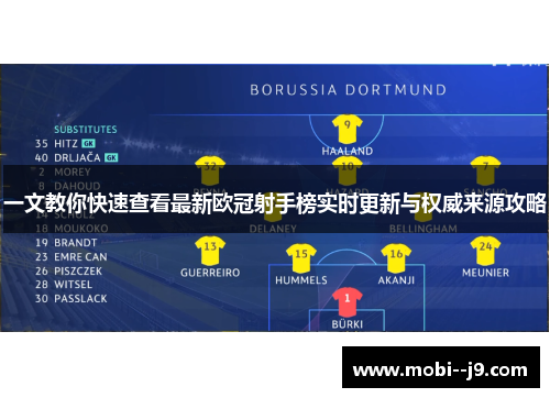 一文教你快速查看最新欧冠射手榜实时更新与权威来源攻略